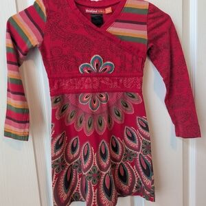 Desigual Multicolor Striped and Patterned Dress